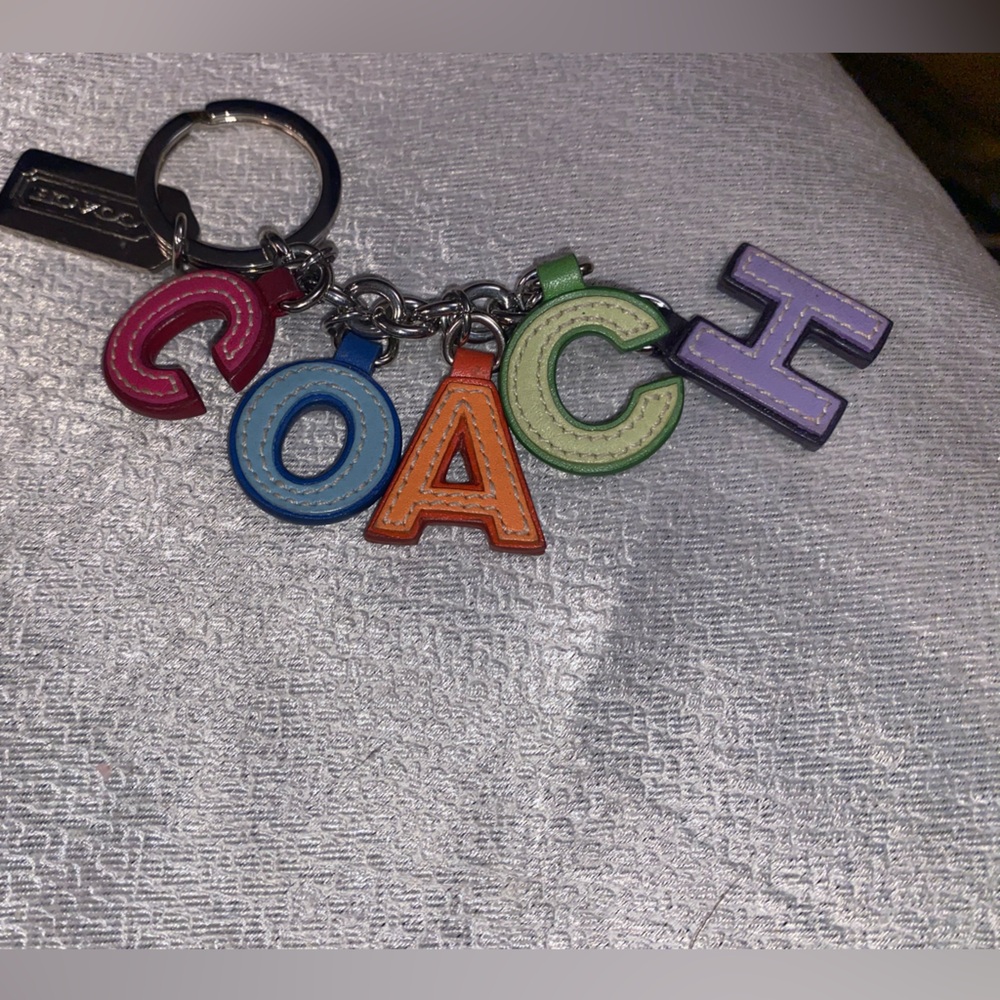 RARE Coach Colorful Letter Keychain